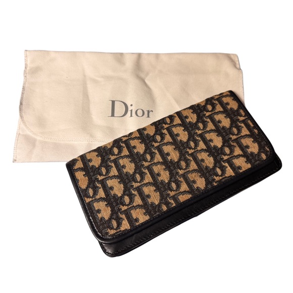 Christian Dior Trotter Canvas Leather Bi-fold Long Wallet in EUC. - Picture 1 of 8